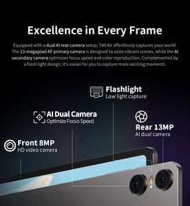 Estreno mundial Teclast T40Air Tablet Android 10,4 ''2K FHD Pantalla 8GB + 256GB Tablet Android 13 Unisoc T616 Octa Core 4G LTE <span class=keywords><strong>PC</strong></span> - Product Image 5