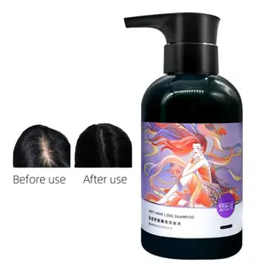 Private Label orgânico Ginseng Crescimento Do Cabelo Shampoo Biotina Infundido Cabelos Calmante Nutriir Anti Perda De Cabelo Controle De Óleo Shampoo