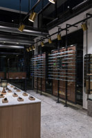 High-End Luxus Optical Shop Design High Fashion Optische Vitrine mit LED-Wand zähler Optimales optisches Shop-Dekor