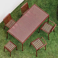 Meubles de restaurant en métal de haute qualité, modernes et confortables pour l'extérieur, ensemble de tabouret de table et de chaise en alliage d'aluminium