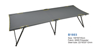 Lit de camping pliable en acier léger, personnalisable, vente en gros, lit pliant portable pour l'extérieur, lit de camping pour 1 personne
