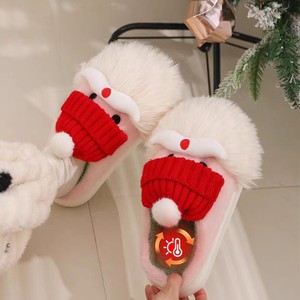 Pantuflas de Felpa Cálidas de Navidad 2025, Pantuflas de Invierno Antideslizantes para Mujer, Zapatos de Casa para Papá <span class=keywords><strong>Noel</strong></span> - Product Image 4