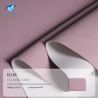 Cuir synthétique PU embossé grain de galet 1,3 mm d'épaisseur, imperméable, avec microfibre 6P pour meubles, chaussures, voitures, canapés, sacs H149Y