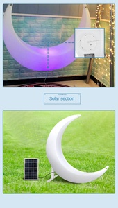 Silla con Luz LED de Luna, Diseño Moderno, Columpio de Luna Impermeable para Exteriores, para Parque, Patio y Casa de Huéspedes, Material Plástico - Product Image 6