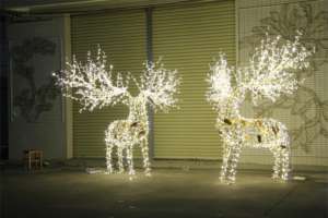 Offres Spéciales Noël Renne Éclairage Décoratif Motif Animal 3d Renne De Noël Éclairé Étanche Extérieur avec Corde Lumière - Product Image 3