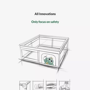 Parque infantil para bebés para uso en interiores, valla de seguridad para el suelo para espacios pequeños, valla de tela para caminar para niños pequeños para uso doméstico - Product Image 4