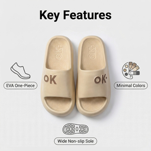 Sandales EVA imperméables et respirantes Yearning Man pour la plage et la salle de bain, nouvelles tongs d'été tendance antidérapantes pour l'intérieur et l'extérieur - Product Image 2