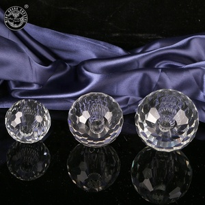 MH-BL109 Personalized Crystal <strong>Ball</strong> Clear Glass Faceted Crystal <strong>Sphere</strong> <strong>Ball</strong> with a Hole - Product Image 3
