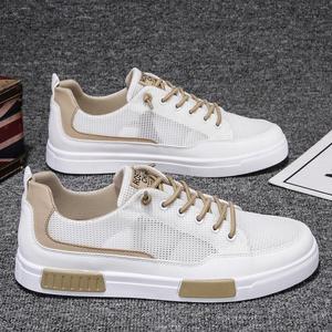 Chaussures de course respirantes en maille pour hommes, tendance mode, bout en forme de bateau, semelle intérieure en PVC, décontractées, plates, nouvelle collection printemps-été - Product Image 3