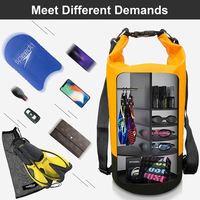 Sac à dos étanche d'extérieur en bâche PVC 500D, sac sec avec bandoulière réglable pour kayak, rafting, bateau, natation, camping, randonnée