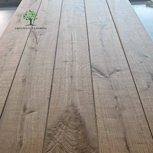 Plancher en bois d'ingénierie en chêne blanc huilé, style campagnard et rural, parquet à lattes larges, vieilli, européen - Product Image 4