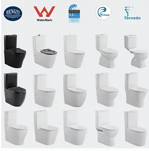 HY-6002 Groothandel Fabriek Watermerk Certificering Wc Suites Terug Naar Muur Nano Glazuur Keramische P-Trap Wc Toiletpot