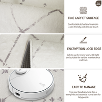 Tapis de salon moderne blanc de luxe lavable en faux cachemire de créateur Tapis de salle à manger et de chambre à coucher