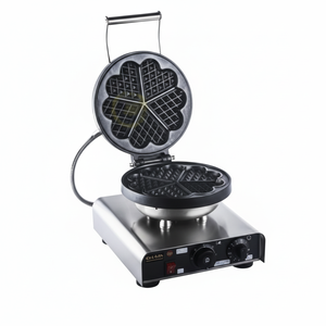 Kitchbox Industrial Commercial Stainless Steel Non-Stick Flower <b>Waffle</b> <b>Maker</b> with Fast Cooking - Product Image 1