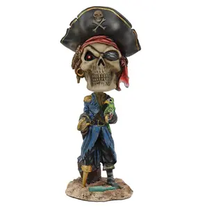 Figura de pirata personalizada, estatua de Calavera, Pirata bobblehead, escultura de esqueleto personalizada, Pirata Davy Jones