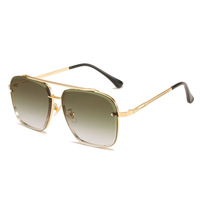 Gafas de Sol de Aviador para Mujer, Gafas de Sol de Metal Flexibles de Marca, Gafas de Sol de Lujo de Diseñador para Hombre