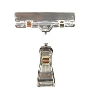 Meethope Cổ Phiếu POP Mùa Xuân Rõ Ràng Nhựa Giá Tag Clip Kệ Đăng Chủ Clips - Product Image 1