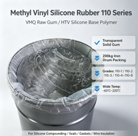 Caoutchouc de silicone méthylique vinyle 110-2, matière première VMQ HTV pour joints d'étanchéité et claviers en silicone