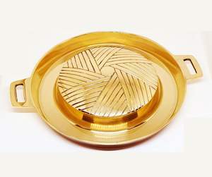 Sartén Mookata de latón #16 (29cm) de Tailandia Latón Mookata Premium BBQ Pan Artesanía Producto más vendido de la fábrica de Tailandia - Product Image 1