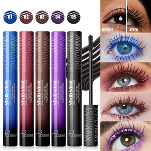Mascara coloré longue tenue Pudaier, facile à appliquer, allongeant, non collant, en fibres, vente en gros - Product Image 1