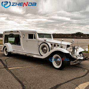 Transporte especial Vehículo funerario de 4 ruedas Carro de ataúd de coche fúnebre clásico eléctrico elegante con techo y ventanas laterales - Product Image 1