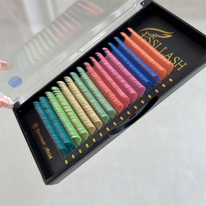 Pesta comme cils super doux cils de <span class=keywords><strong>maquillage</strong></span> professionnel couleur marron cils colorés pour extensions de cils - Product Image 1