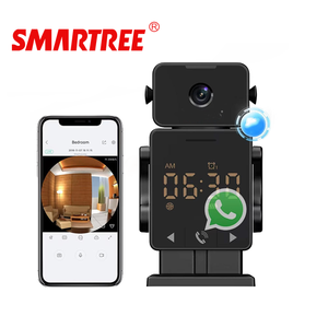 3MP cuộc sống thông minh Robot máy ảnh một cú nhấp chuột cuộc gọi video treo tường 2.4 Gam wifi đồng hồ báo thức máy ảnh - Product Image 1