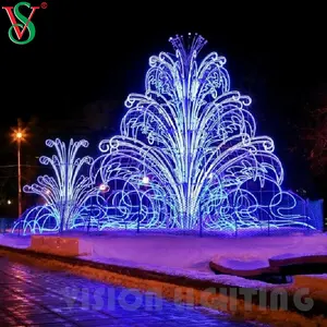 3D Outdoor Christmas Decoration LED Rope Fountain Motif Light for Street Mall Display