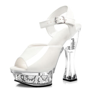 Zapatos <span class=keywords><strong>de</strong></span> Tacón Alto con Plataforma Impermeables para Mujer, Estilo Exótico, Talla Grande, para Disfraces, Verano, Sexy - Product Image 4