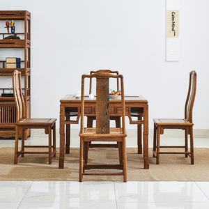 Table de <span class=keywords><strong>Mahjong</strong></span> carrée multifonctionnelle en bois massif imitation acajou antique pour jeux et loisirs - Product Image 4