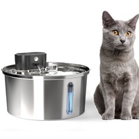Fontaine à eau pour animaux Elecpet 3,2 L 4000 mAh, charge rapide 2A, minuterie à induction, mode eau continue, rappel de batterie faible
