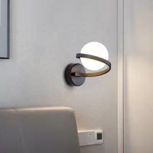 Sunsir SKD applique murale de couloir intérieur globe en verre boule lumière led décoration moderne d'hôtel scone mural pour chambre à coucher - Product Image 1