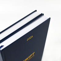 Carnet de planification hebdomadaire A5 personnalisé avec logo, couverture rigide en tissu, 100 feuilles, couverture en lin, journal d'écriture principal pour cadeau