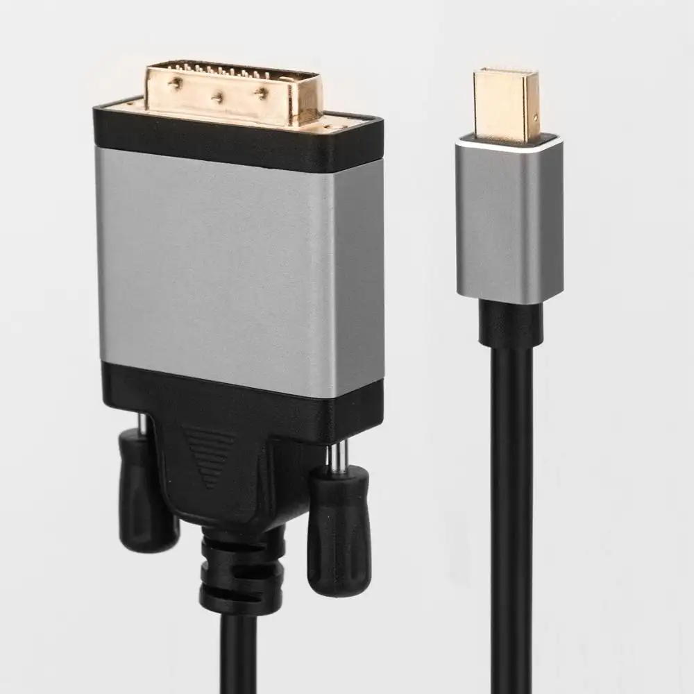 Mini DisplayPort male to DVI male cable support 1.2v 1.1v 4k*2k video resolution