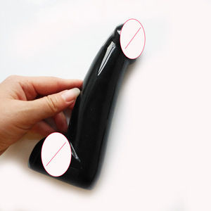 2020 lanzó hecho a mano 17cm consolador masaje rollerr negro obsidiana juguetes sexuales para el cuerpo - Product Image 5