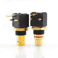 Connecteurs Électriques Femelles YYTCG HIFI Plaqués Or, Boîtier Rond en Cuivre, Prises RCA BNC, Bornes de Liaison pour Amplificateur et Haut-parleur