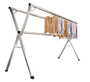 2022 support en acier inoxydable cintre support TK sèche-<span class=keywords><strong>linge</strong></span> pliable pour un usage domestique pour salle de bain salon facile debout - Product Image 6