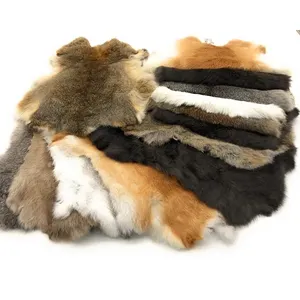 High Quality Fur Pelt Rabbit Fur Plate Thick Soft Rabbit Fur Pelt Skin