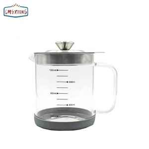 ग्लास ग्रेज स्ट्रैनर और कंटेनर 1 क्वार्ट तेल भंडारण बर्तन धूल प्रूफ ढक्कन आसान पकड़ संभाल के साथ - Product Image 5