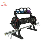 Support multifonction pour haltères, kettlebells et barres, organisateur de rangement robuste pour la maison et la salle de sport