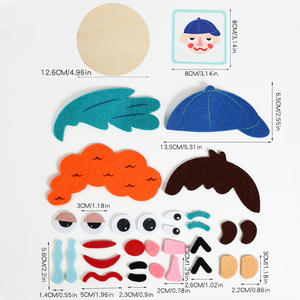 Jeu éducatif de puzzle facial en bois et feutre pour enfants et tout-petits, pour développer les expressions et les sentiments, Qiaike - Product Image 5