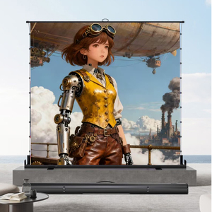 Cuộn lên màn hình chiếu 4:3 di động kéo lên sàn màn hình chiếu/Đứng Màn hình máy chiếu di động Hướng dẫn sử dụng màn hình - Product Image 1