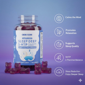 Integratore Quotidiano di Melatonina in <span class=keywords><strong>Caramelle</strong></span> Gommose per Migliorare la Qualità del Sonno e Favorire il Sonno Profondo, Gommose 5-HTP - Product Image 2