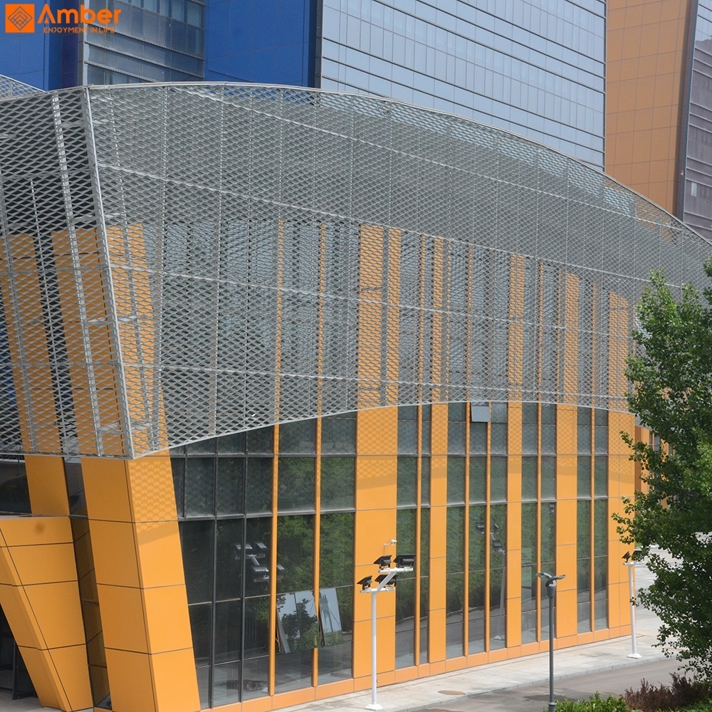 Factory Price Aluminum Decorative Expanded Metal Panels Plate for Curtain Wall Suspended Ceiling Room Divider