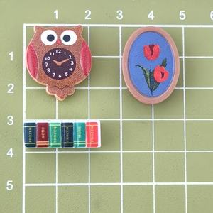 ลูกปัดเรซิ่นรูปการ์ตูนน่ารัก 100 ชิ้น/ถุง รูปหนังสือ นกฮูก นาฬิกา สำหรับตกแต่งเคสมือถือและงานประดิษฐ์ - Product Image 3