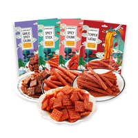 Snacks Asiáticos Latiao, Tiras de Grano Picantes Fritos Estilo Mala Chino, Veganos, Halal, Textura Semiblanda