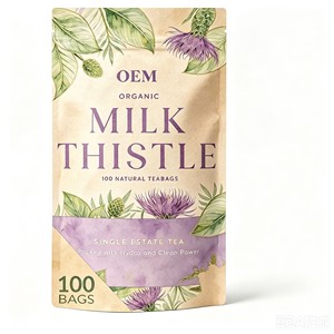 Té de Hoja de Cardo Mariano Herbal Natural OEM/ODM/OBM, 100 Bolsitas para la Limpieza del Hígado y la Salud Digestiva - Product Image 1