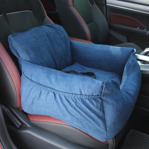 Cama para perros para coche, de franela azul, rectangular, funda protectora para el asiento trasero del coche, cama para perros - Product Image 3