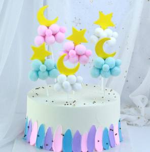 Decoración Para hornear, Bola <span class=keywords><strong>de</strong></span> pelo <span class=keywords><strong>de</strong></span> luna y estrella, pastel <span class=keywords><strong>de</strong></span> feliz <span class=keywords><strong>cumpleaños</strong></span>, postre festivo, tarjeta <span class=keywords><strong>de</strong></span> billar, mini toppers <span class=keywords><strong>DE</strong></span> BODA acrílicos - Product Image 2