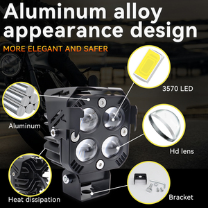 LELANPU Phares projecteurs pour VTT, éclairage LED en aluminium pour moto, accessoires d'éclairage - Product Image 6
